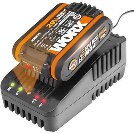 WA3601-Batterie 20V 2.0Ah avec chargeur Worx PowerShare