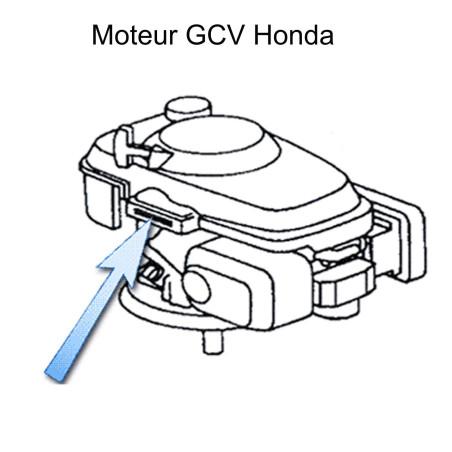 {PRODUCT_REFERENCE} Où retrouver le numéro d'un moteur GCV Honda Voici ou se situe le numéro d'un moteur GCV Honda