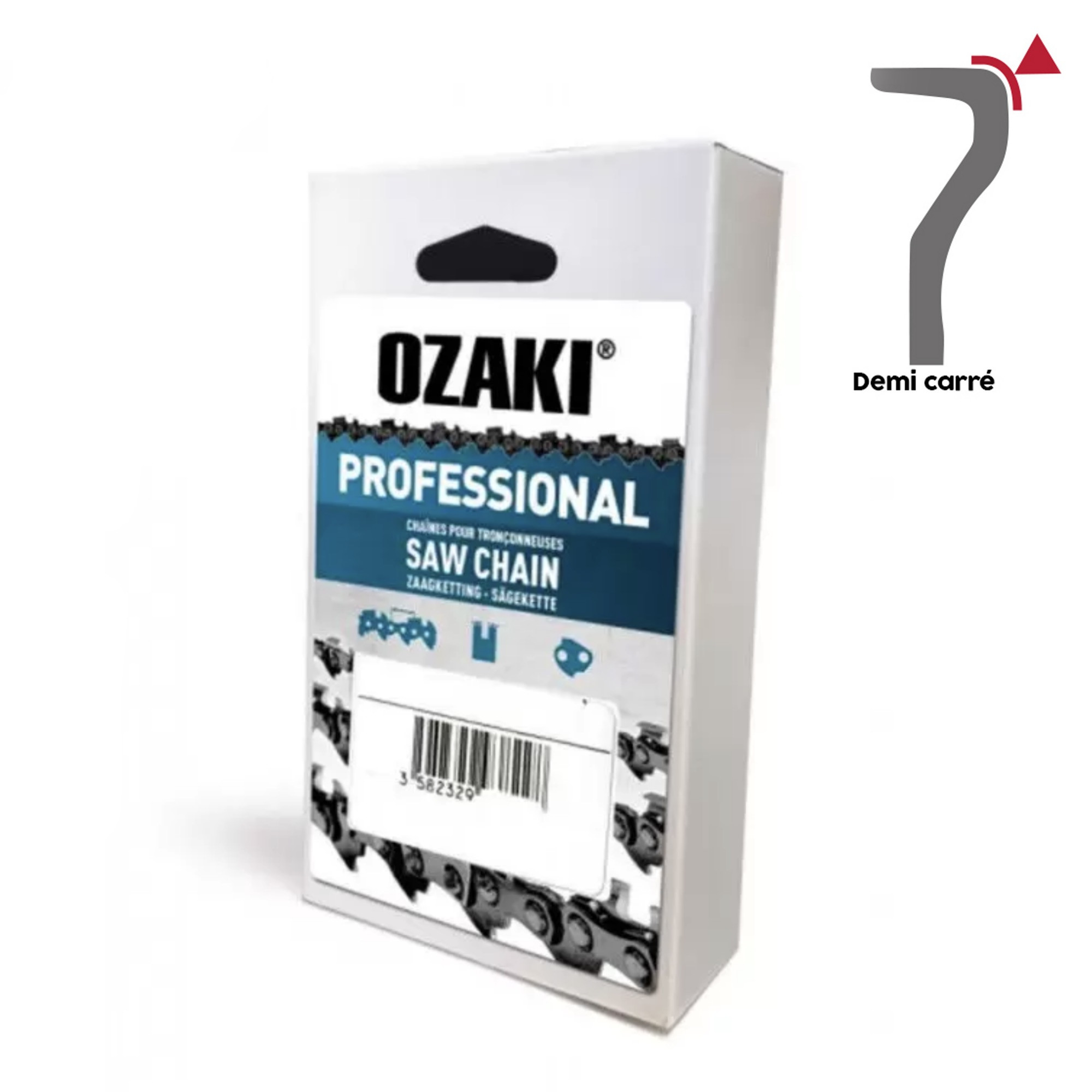 3/8-0,43 / 1,1mm low pro chaîne OZAKI Pro semi-carrée